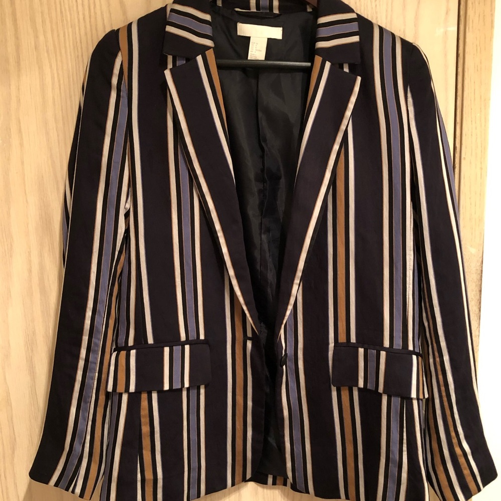 H&M Striped Suit Blazer